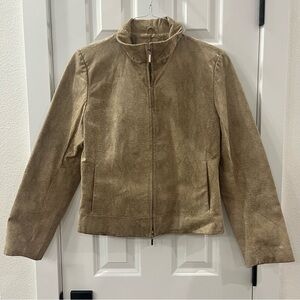 JLC New York Leather Animal Print Jacket size M